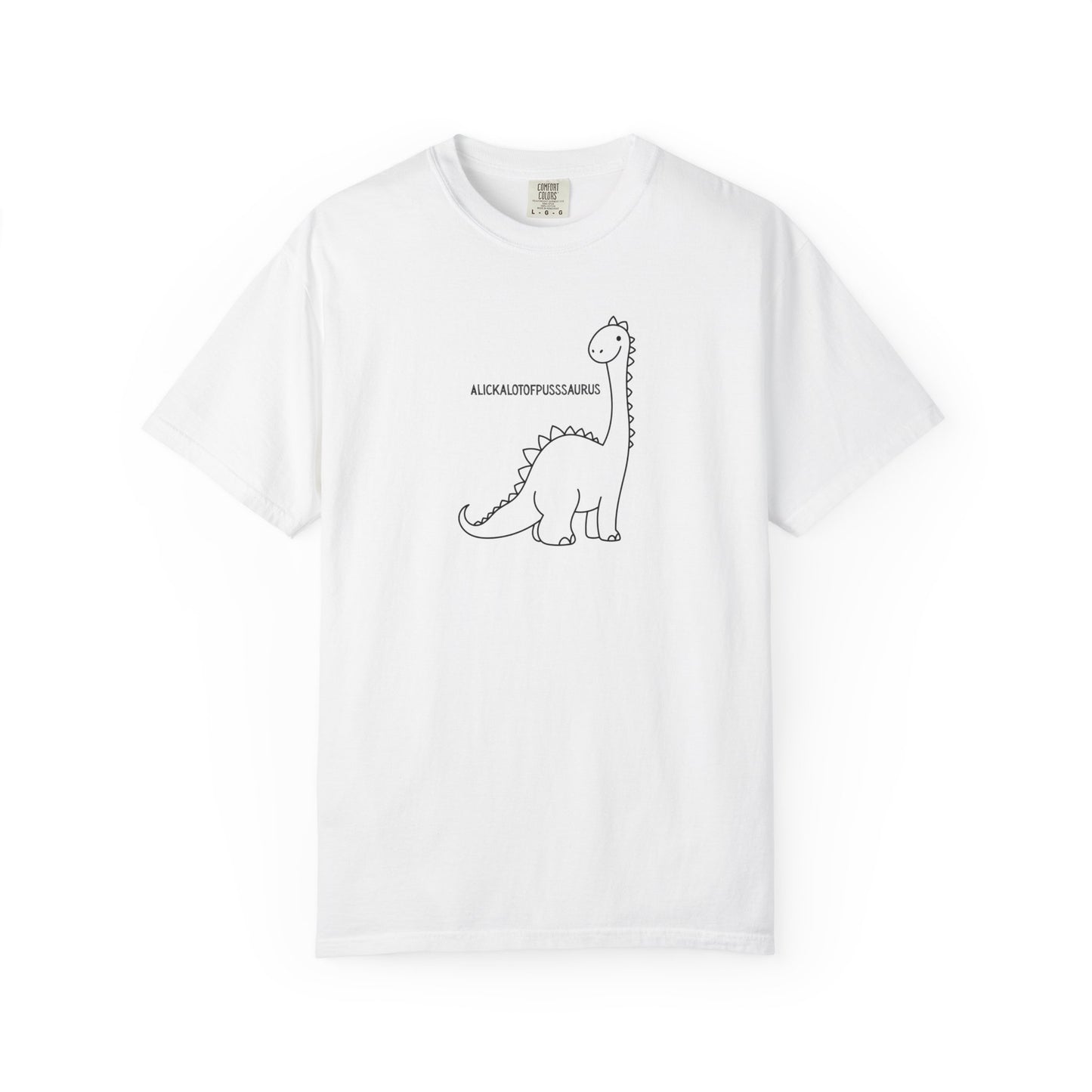 Comfort Colors Cute Brontosaurus Adult Doodle T-Shirt