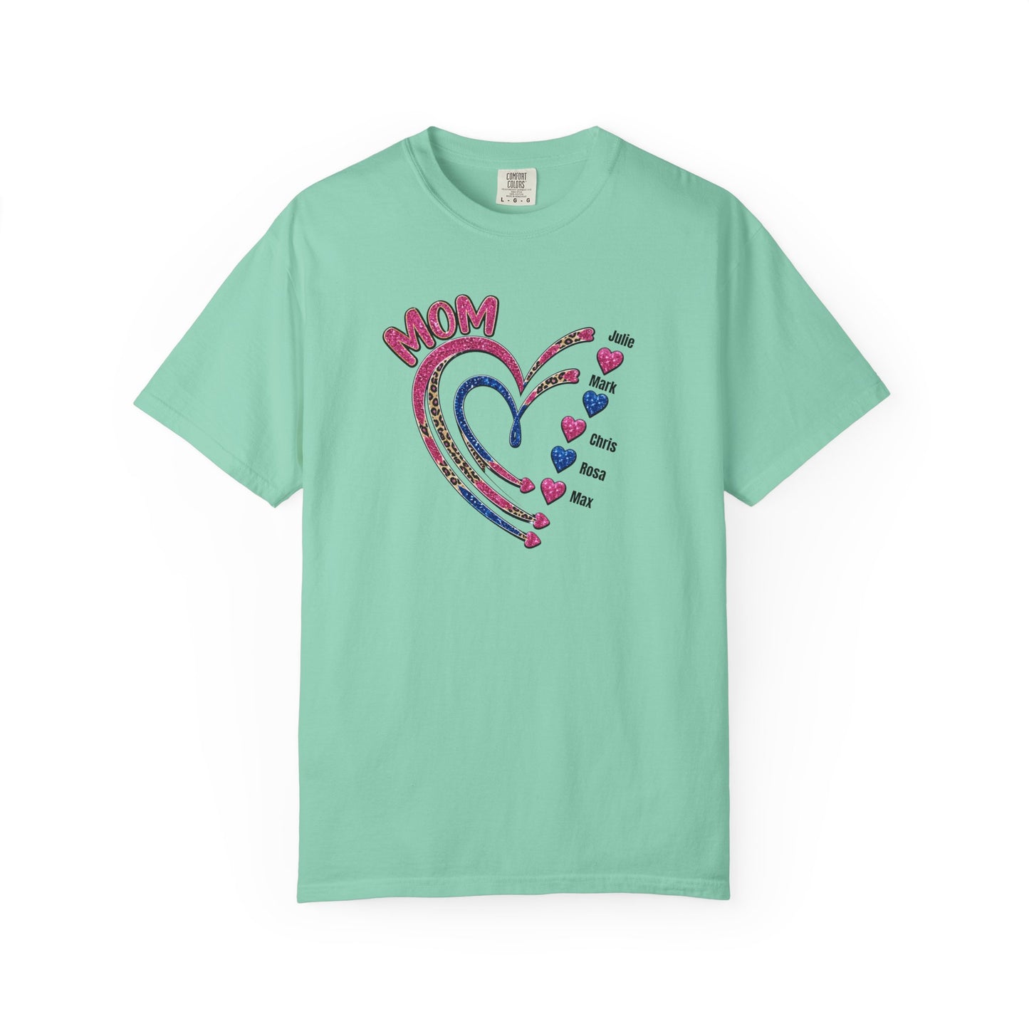 Custom Mom Heart Graphic T-Shirt