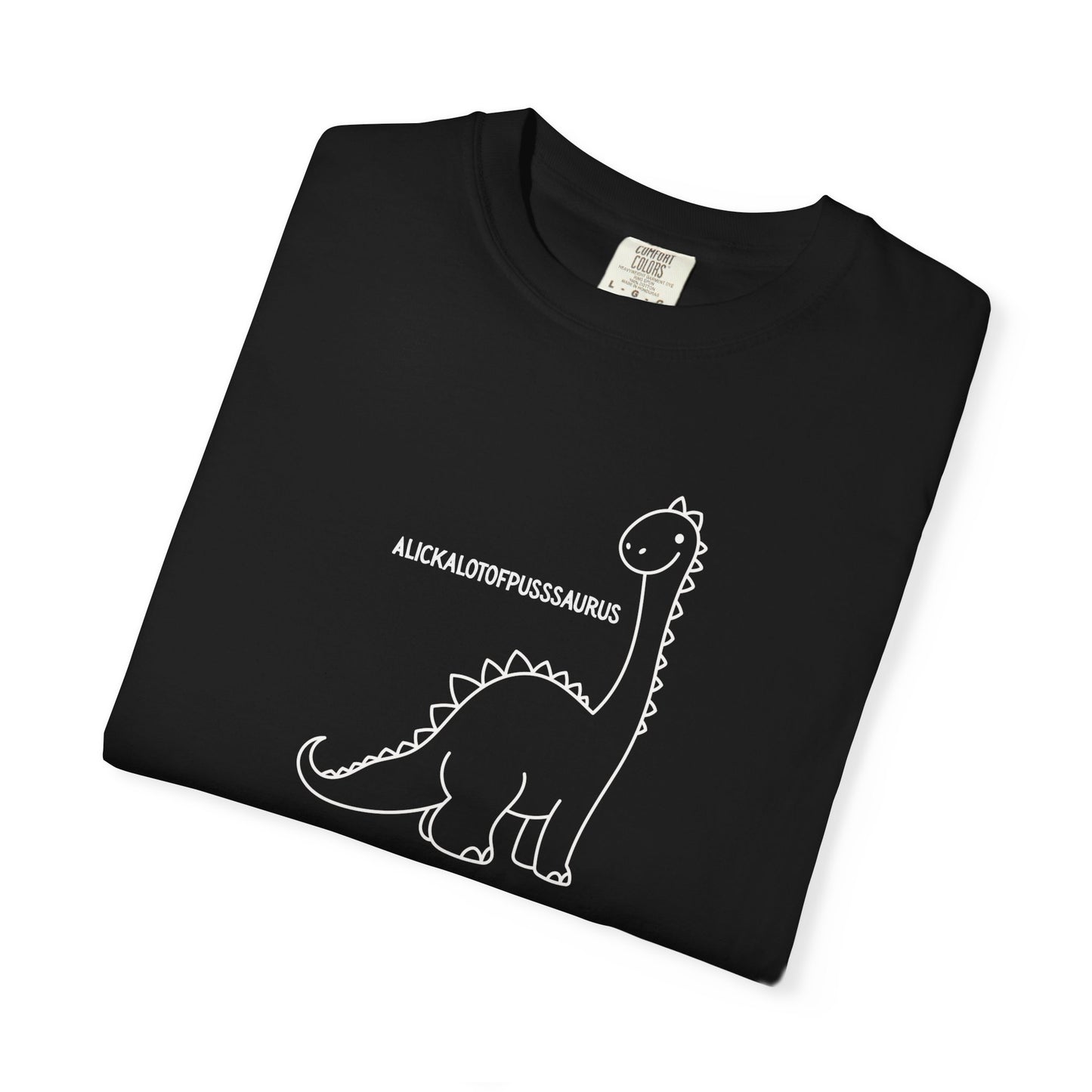 Comfort Colors Cute Brontosaurus Adult Doodle T-Shirt