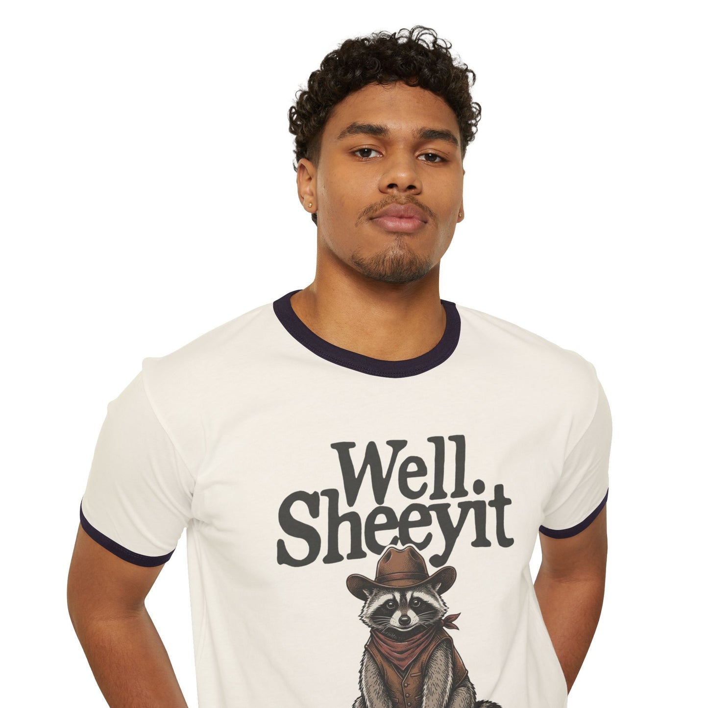 Well, Sheeyit Raccoon Ringer Tee