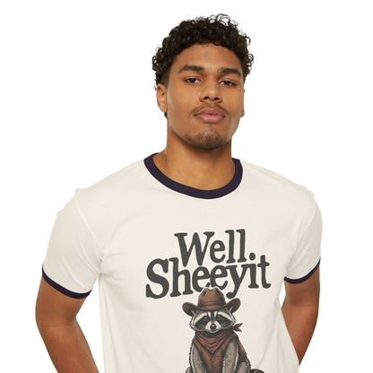 Well, Sheeyit Raccoon Ringer Tee