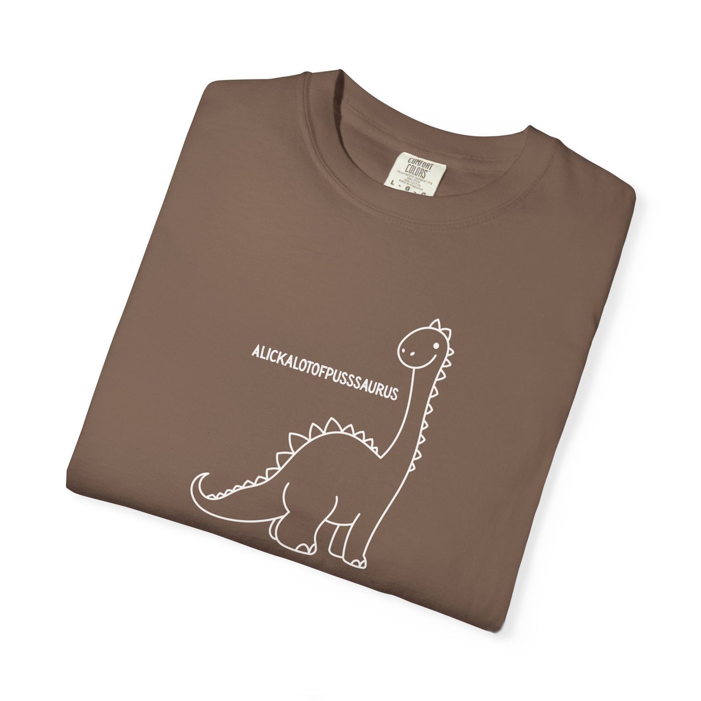 Comfort Colors Cute Brontosaurus Adult Doodle T-Shirt