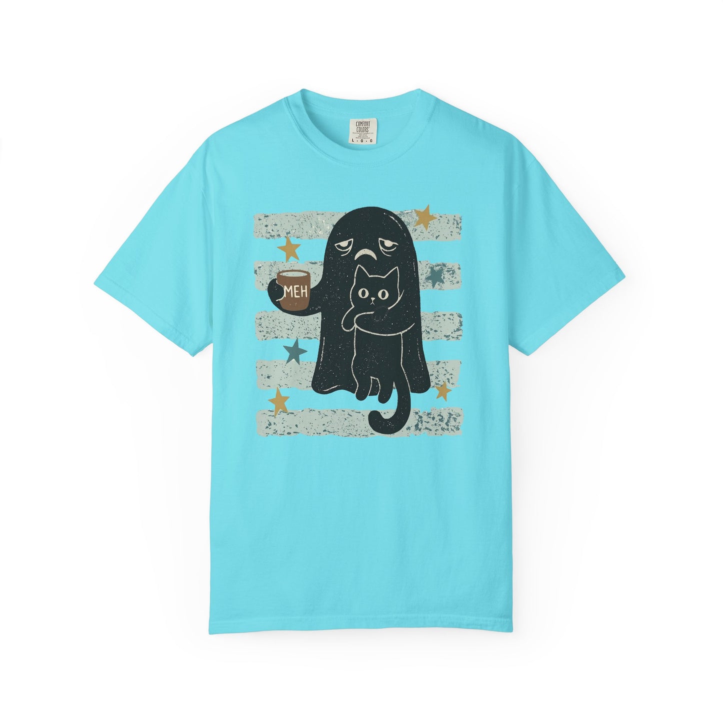 Grumpy Ghost & Black Cat Graphic Tee