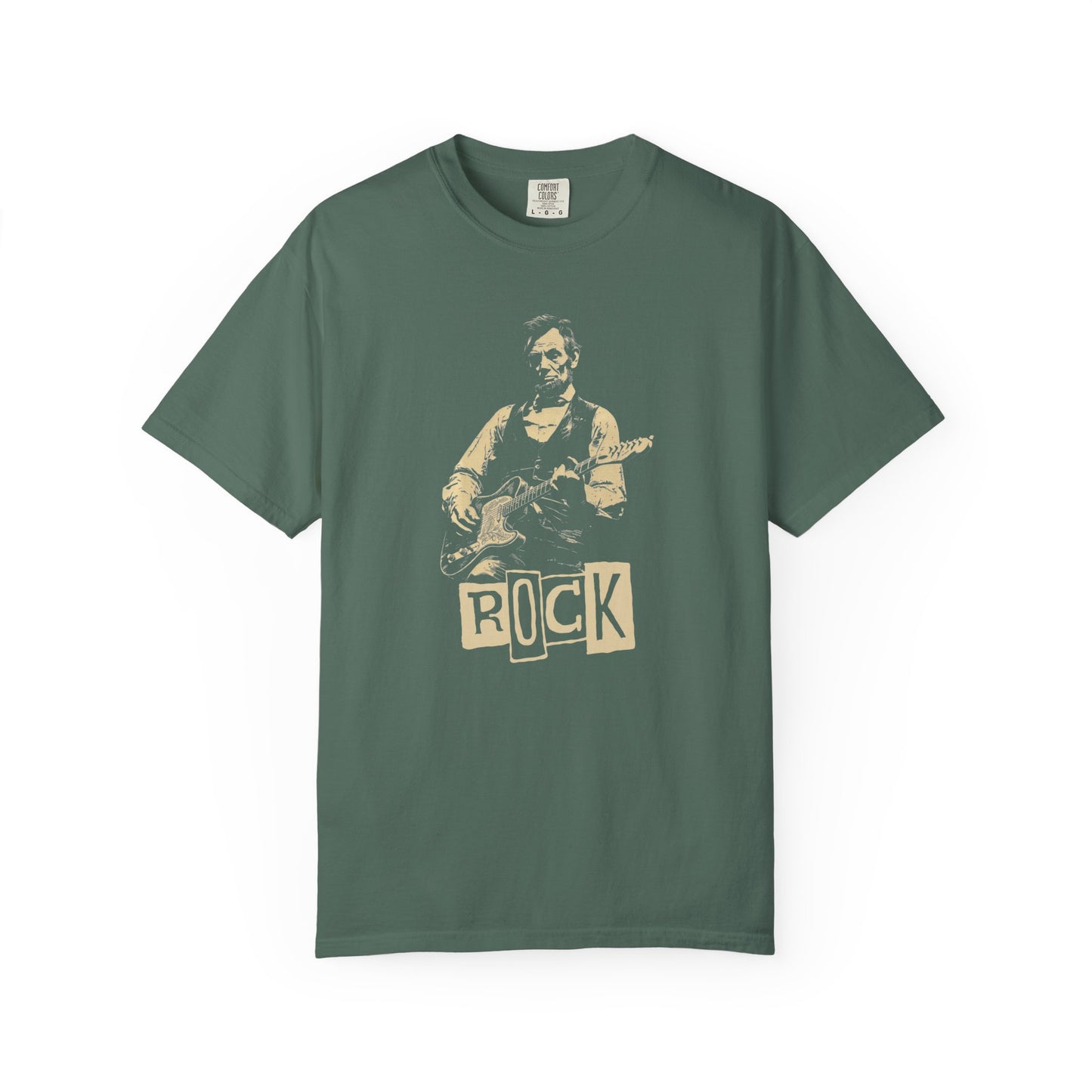President Abraham Lincoln Rock Guitarist Vintage Tee