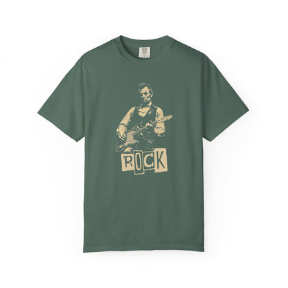 President Abraham Lincoln Rock Guitarist Vintage Tee