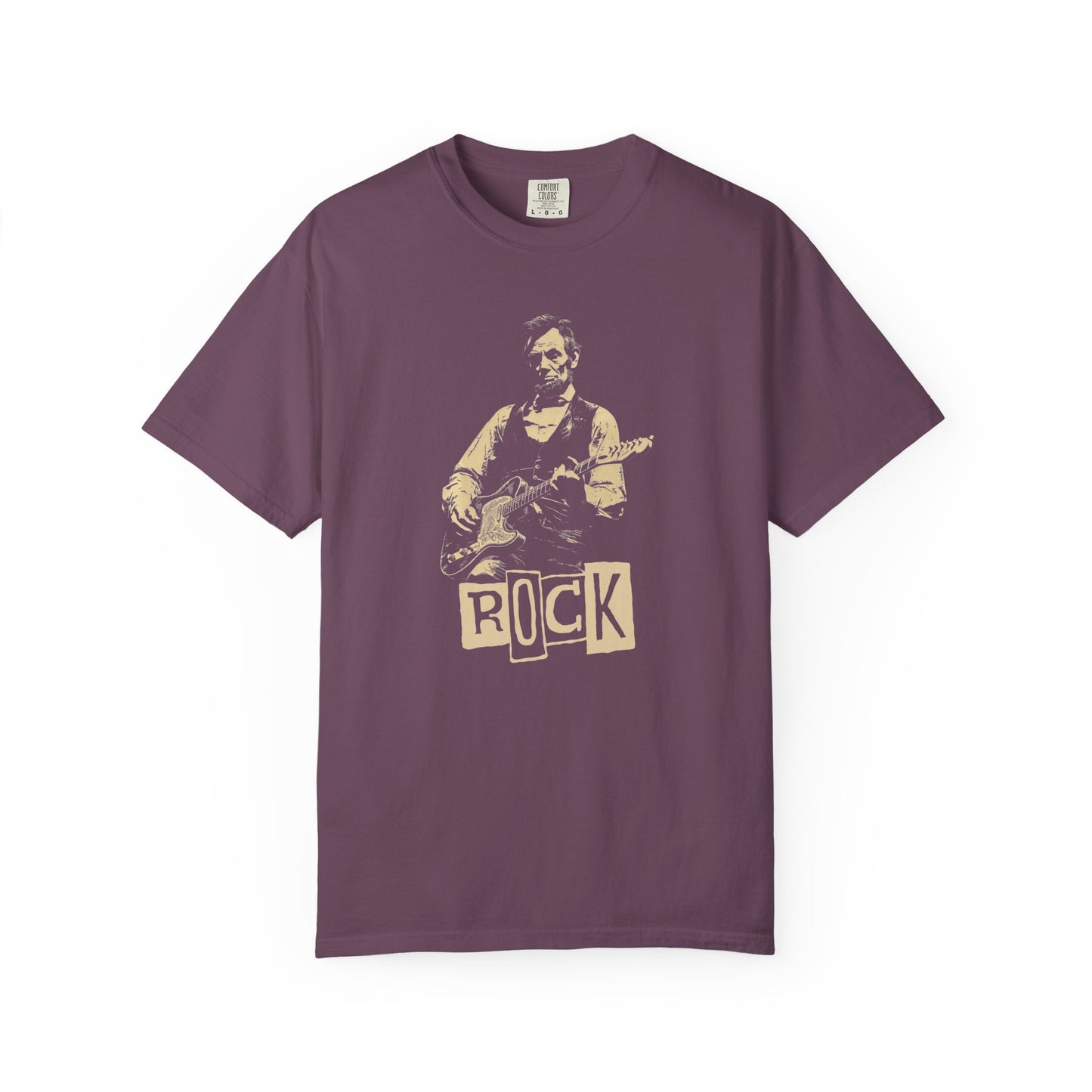 President Abraham Lincoln Rock Guitarist Vintage Tee