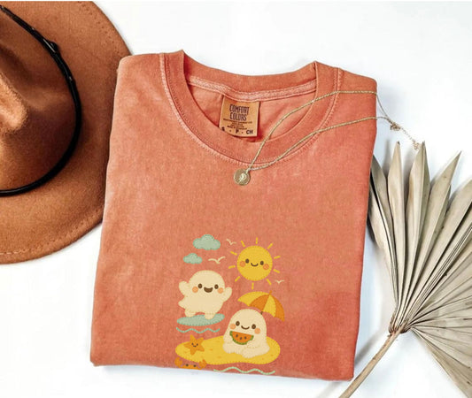 cute summerween Ghosts beach Shirt