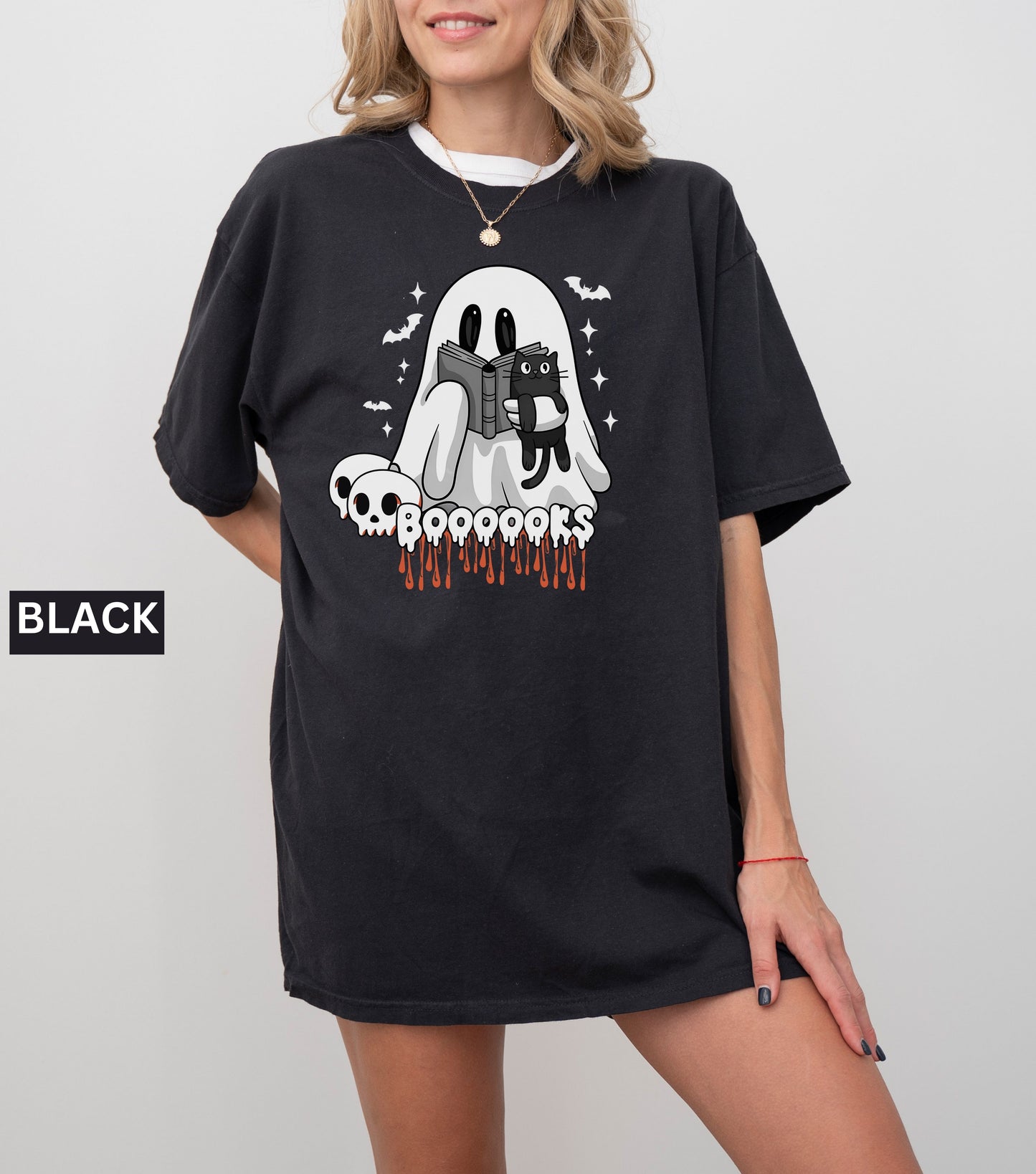 Cute Ghost bookish Reading T-Shirt