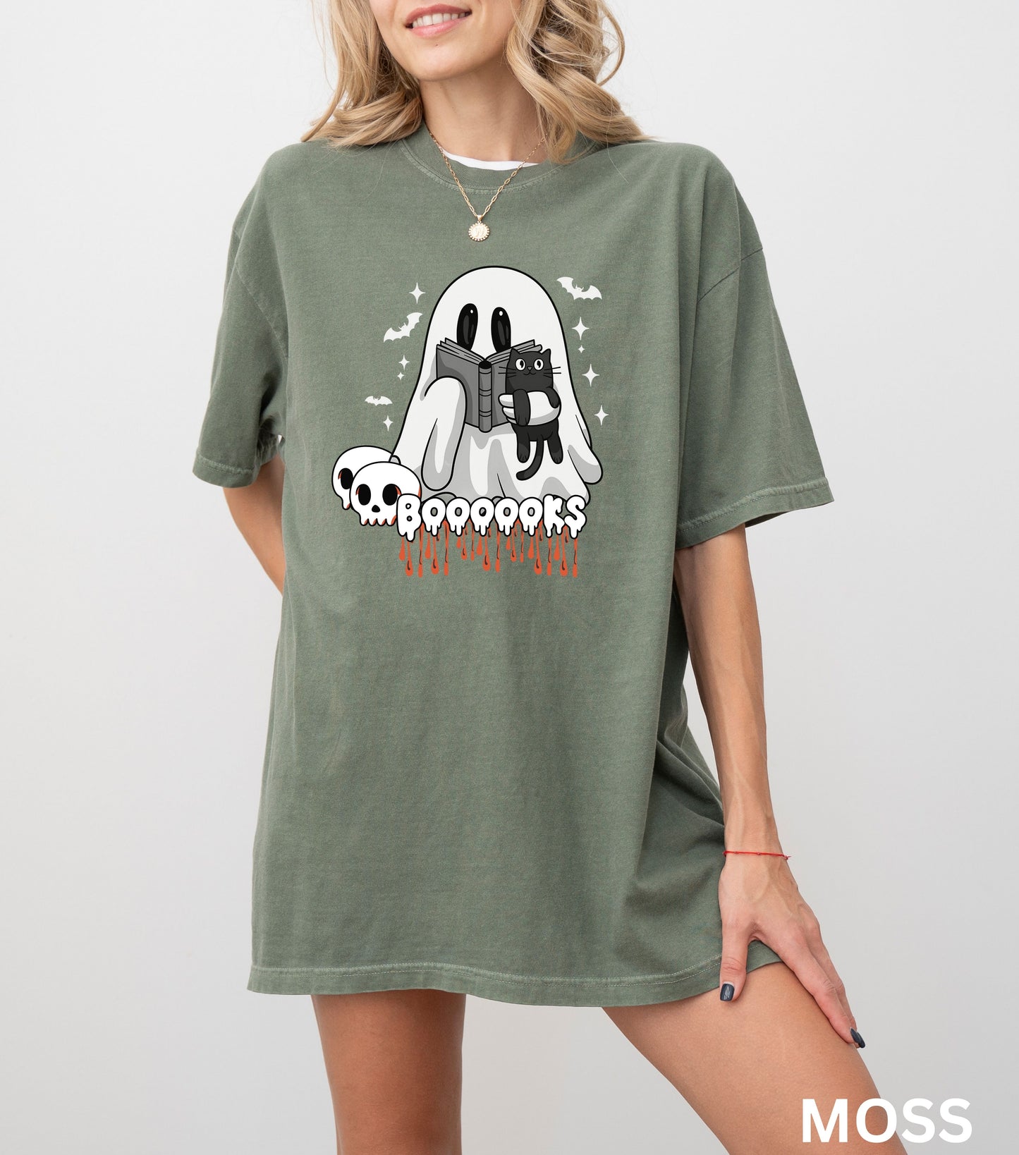 Cute Ghost bookish Reading T-Shirt