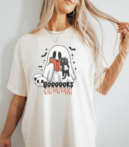 Cute Ghost bookish Reading T-Shirt