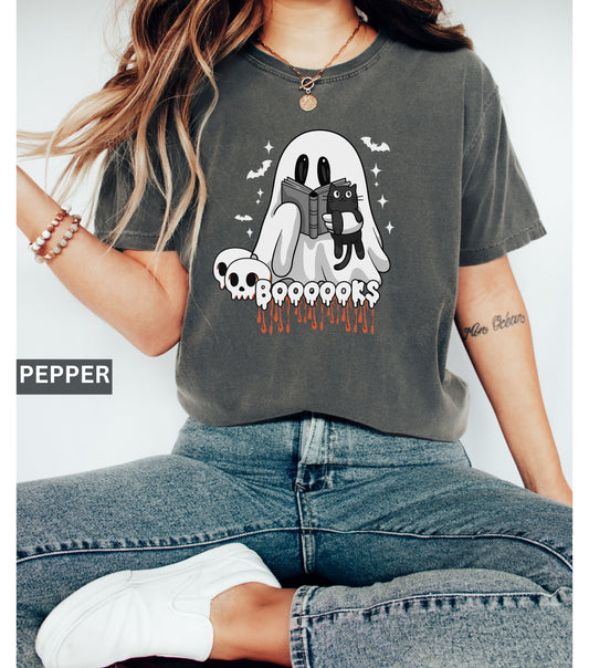 Cute Ghost bookish Reading T-Shirt