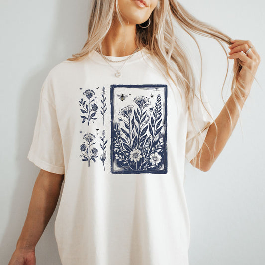 Vintage Wildflowers Comfort Colors T-Shirt