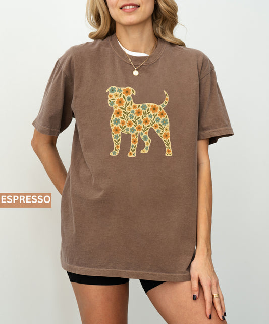 Floral Pitbull Comfort Colors® Shirt