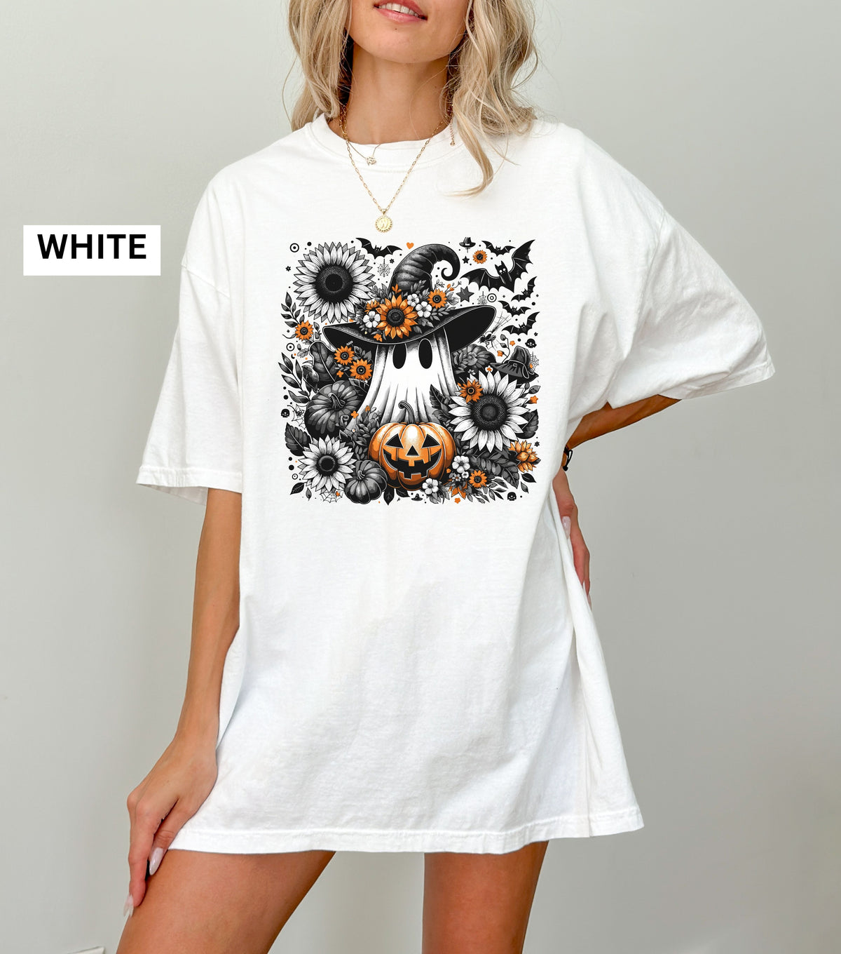 Spooky Ghost Floral Comfort Colors® Shirt