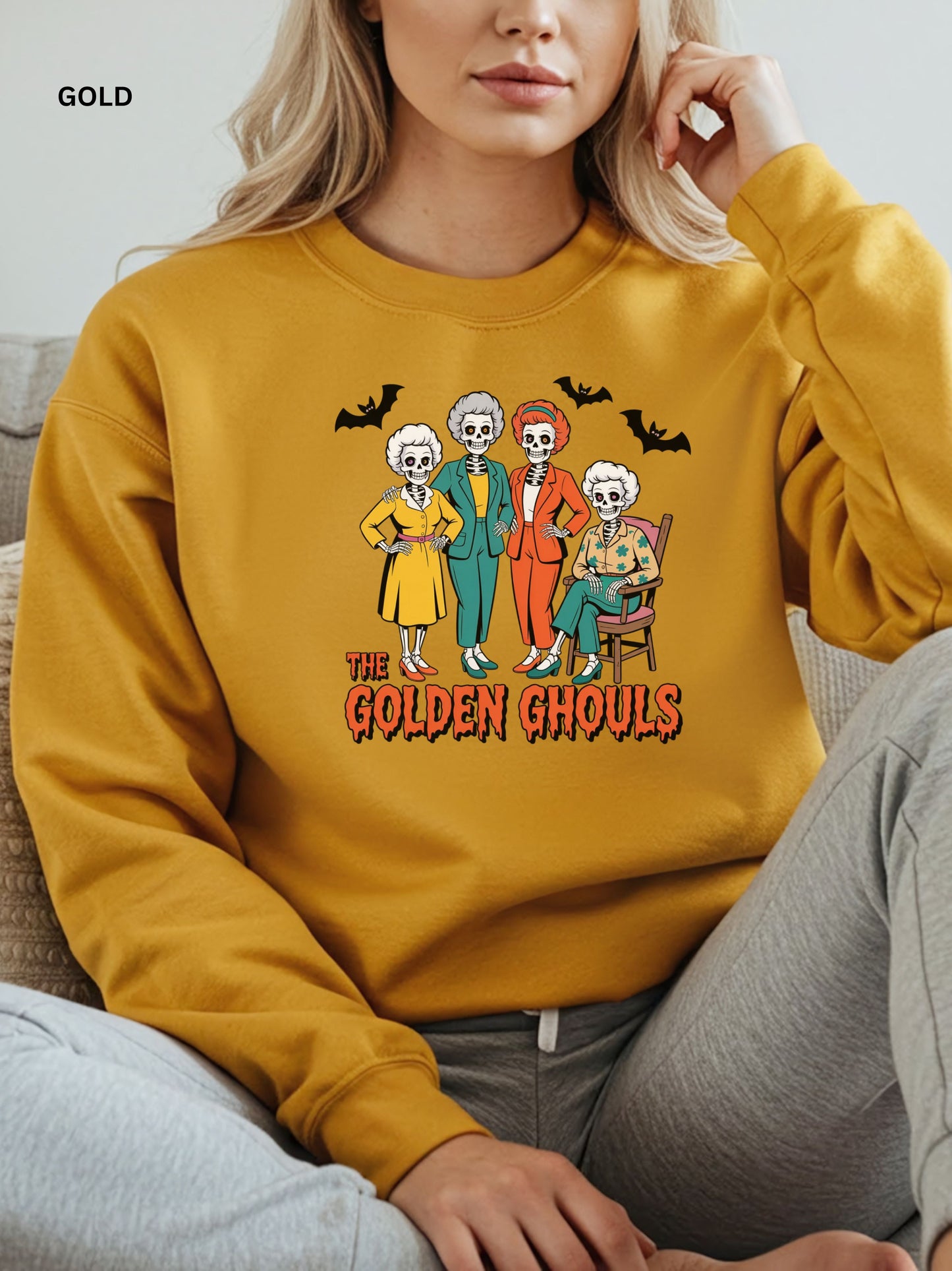 Golden Ghouls Halloween Sweatshirt