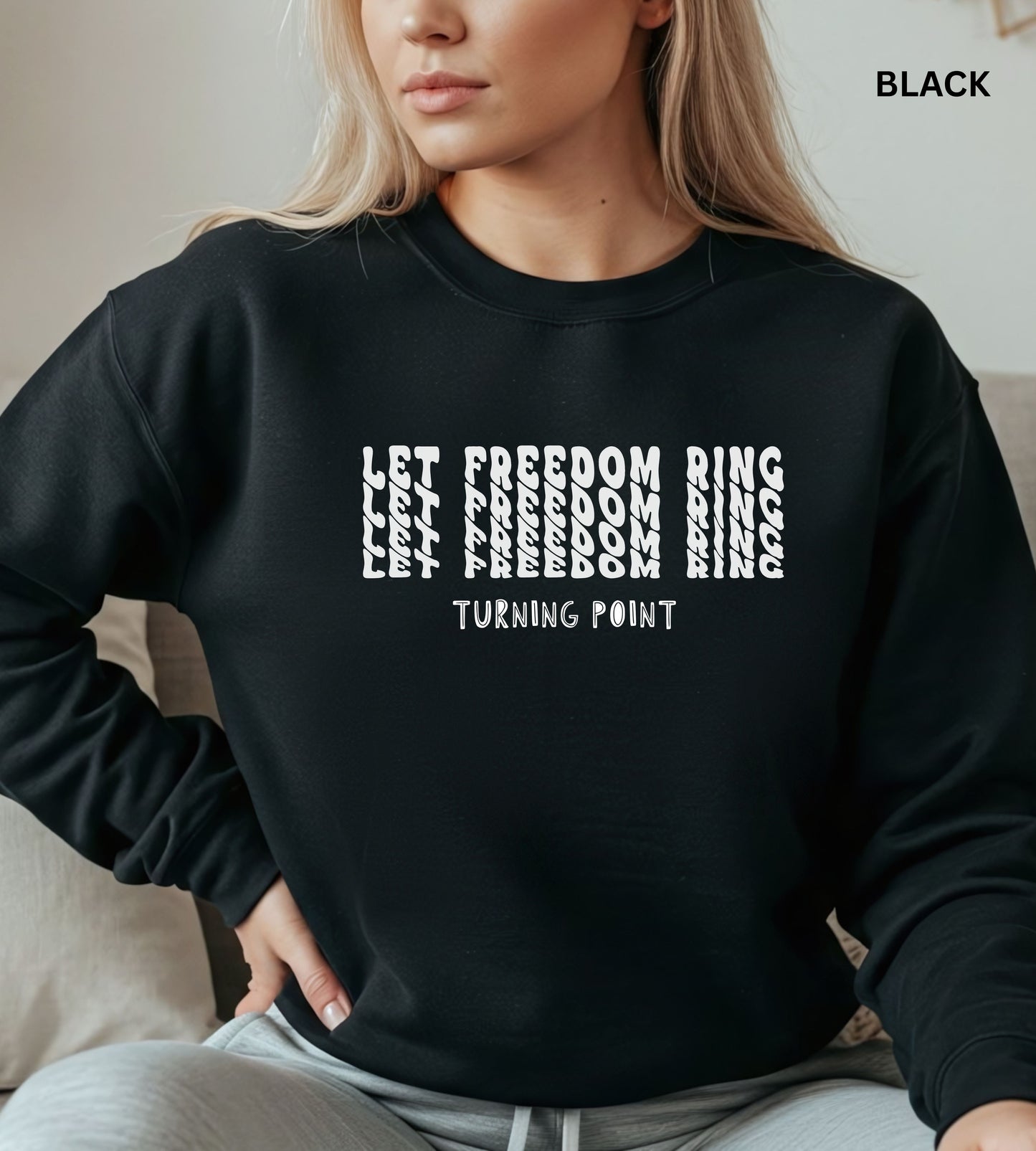 Let Freedom Ring Sweatshirt – Patriotic USA Crewneck