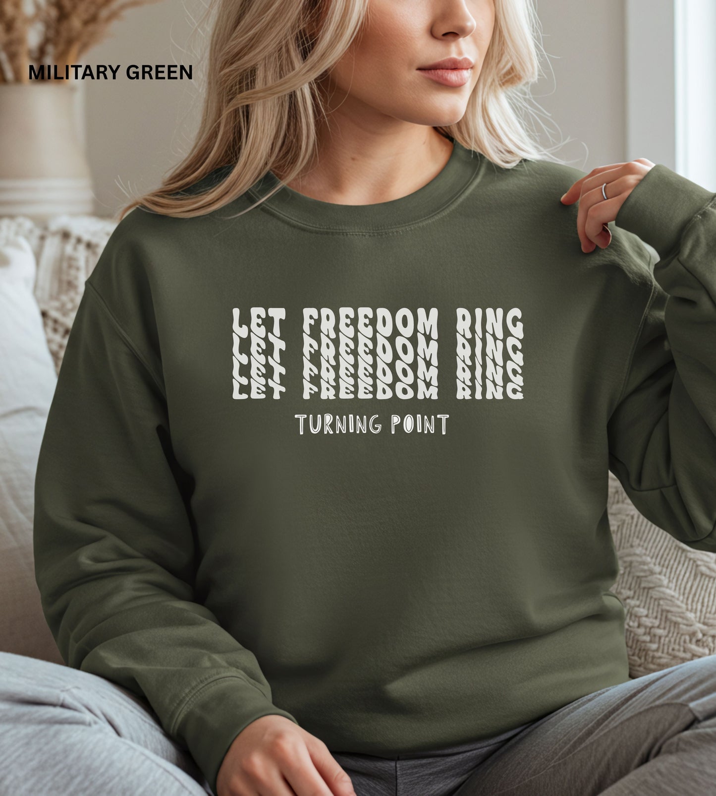 Let Freedom Ring Sweatshirt – Patriotic USA Crewneck