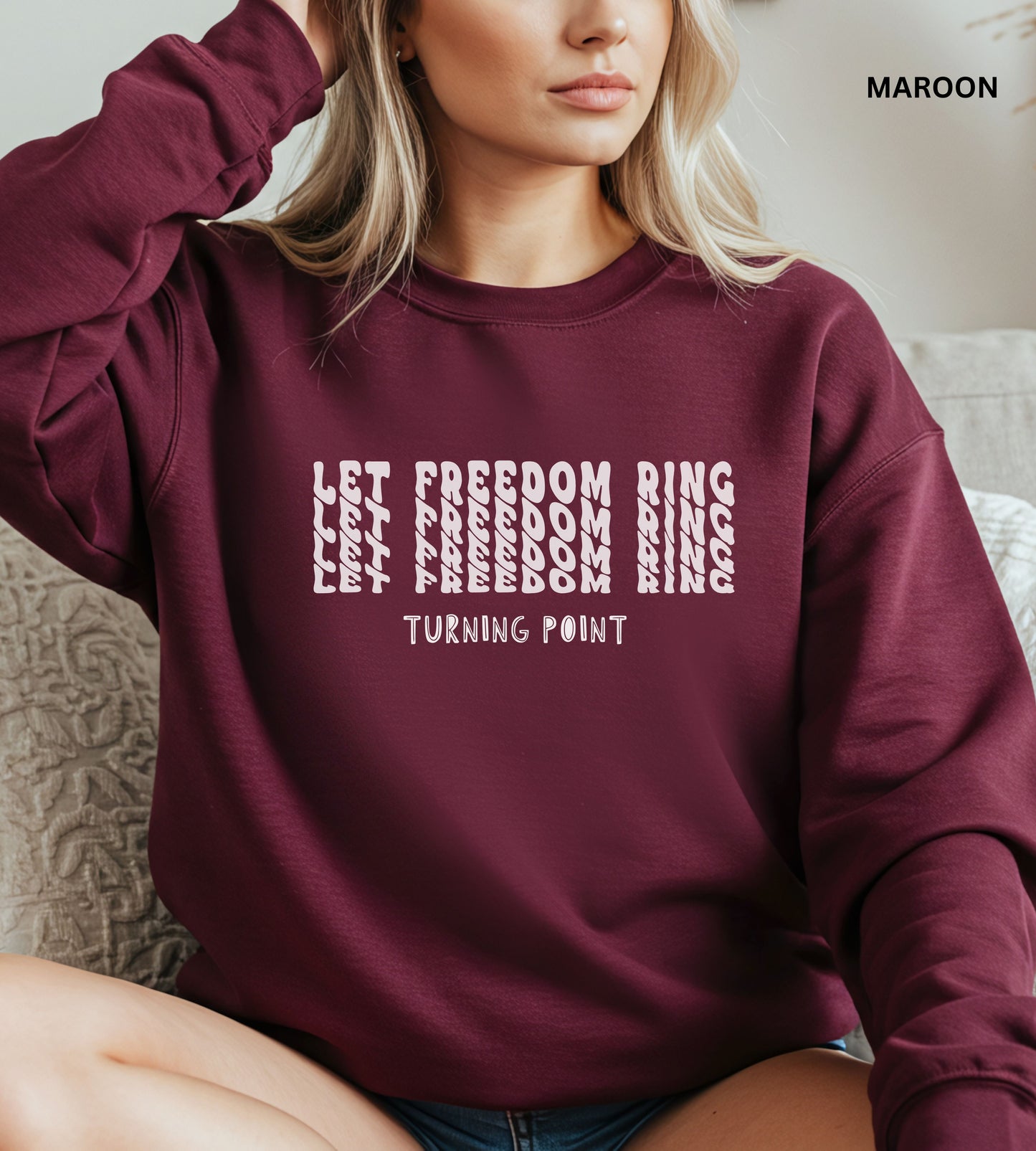 Let Freedom Ring Sweatshirt – Patriotic USA Crewneck