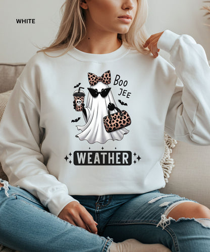 Boo Jee Weather Leopard Ghost Sweatshirt