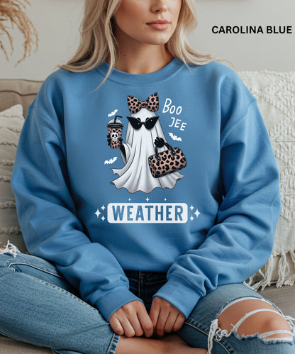 Boo Jee Weather Leopard Ghost Sweatshirt