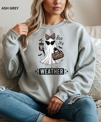 Boo Jee Weather Leopard Ghost Sweatshirt