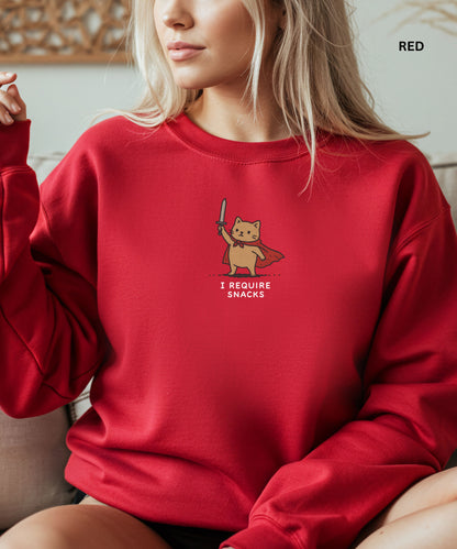 I Require Snacks Sweatshirt
