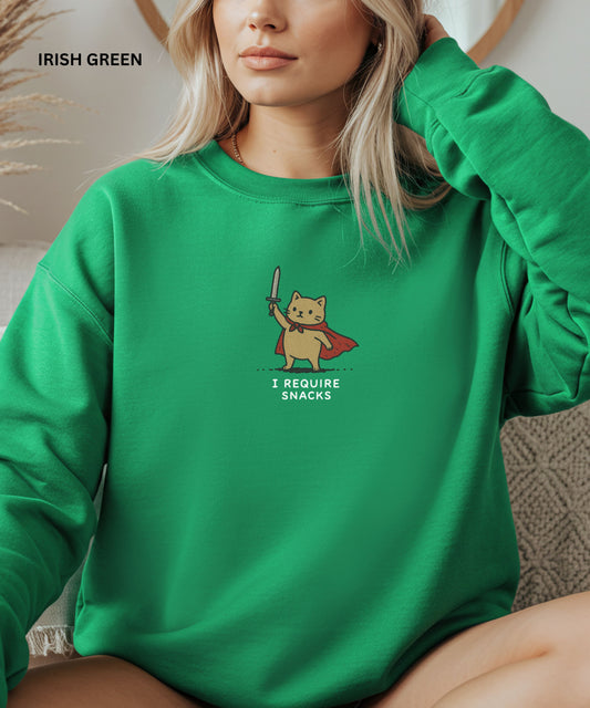 I Require Snacks Sweatshirt