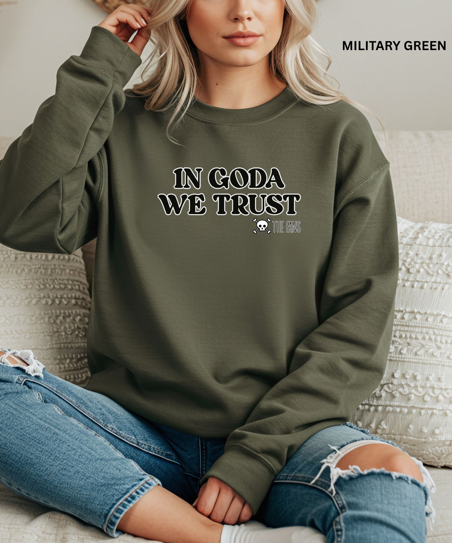 In Goda We Trust Crewneck manga Sweatshirt
