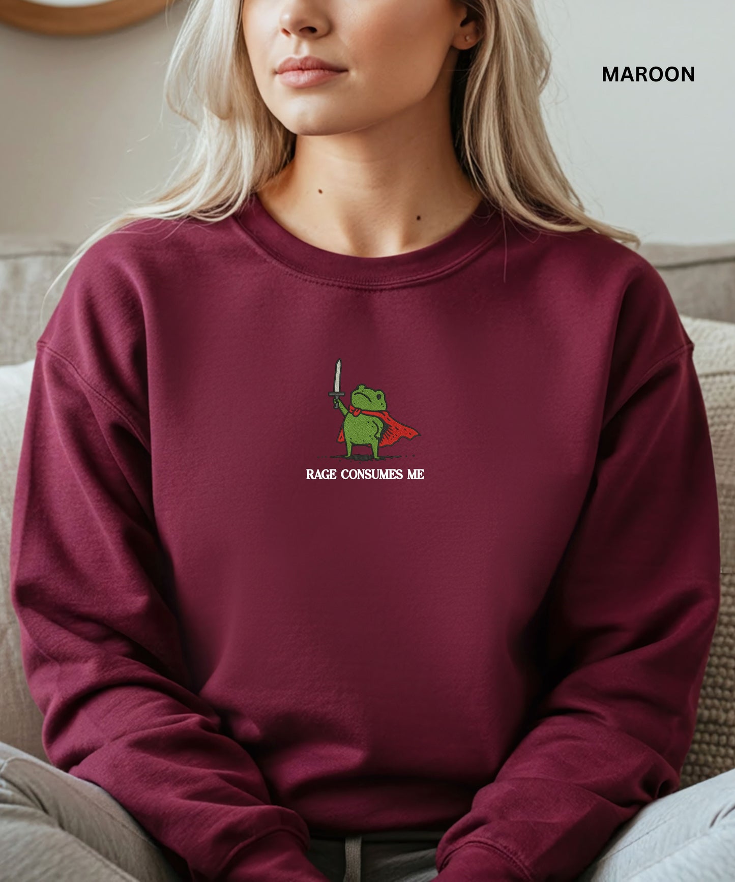 Rage consumes me Frog Warrior Sweatshirt