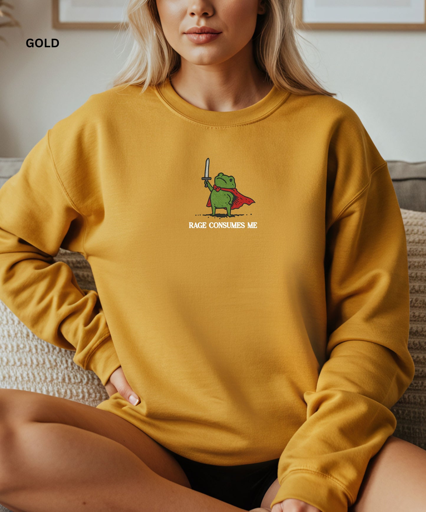 Rage consumes me Frog Warrior Sweatshirt