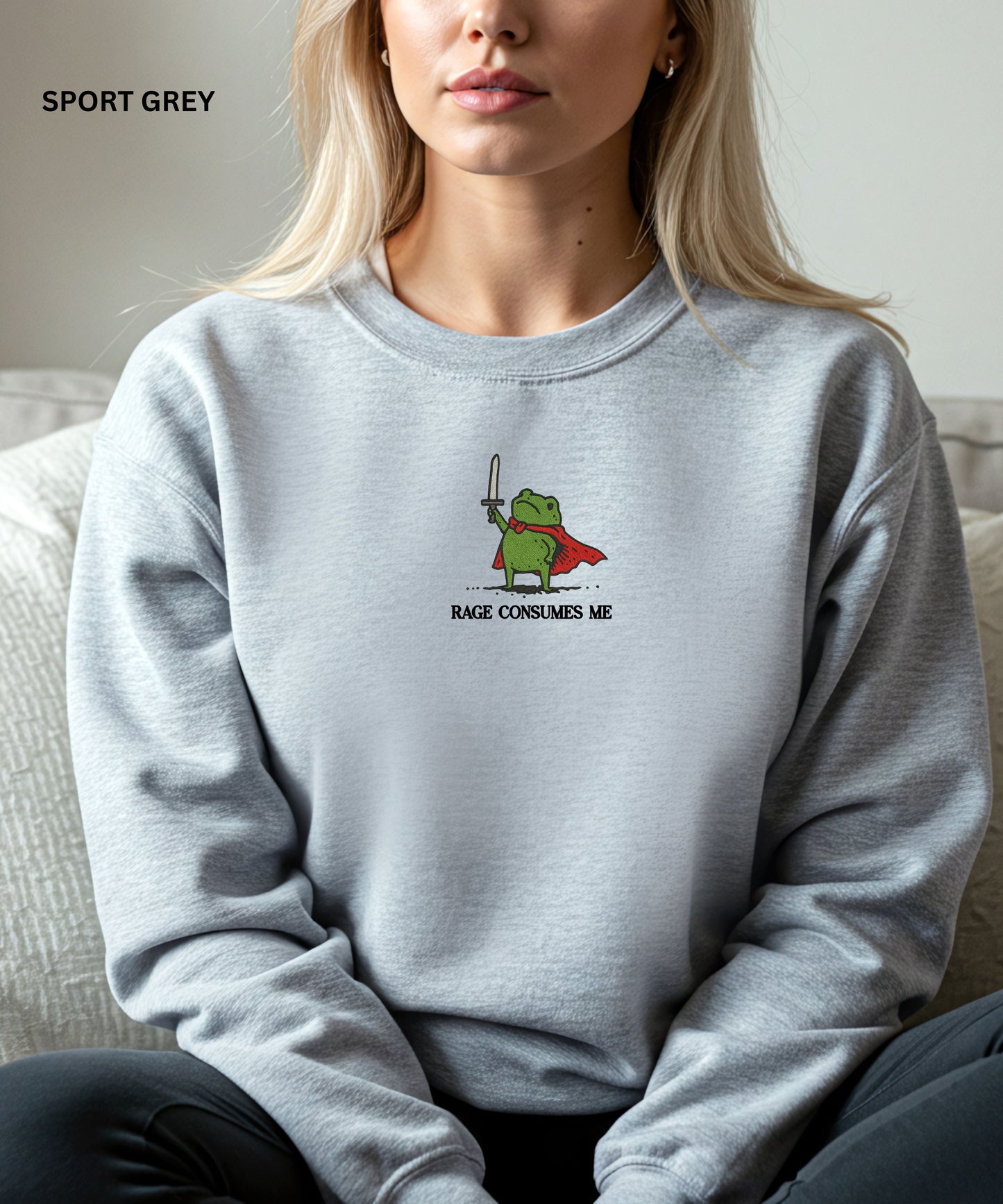 Rage consumes me Frog Warrior Sweatshirt