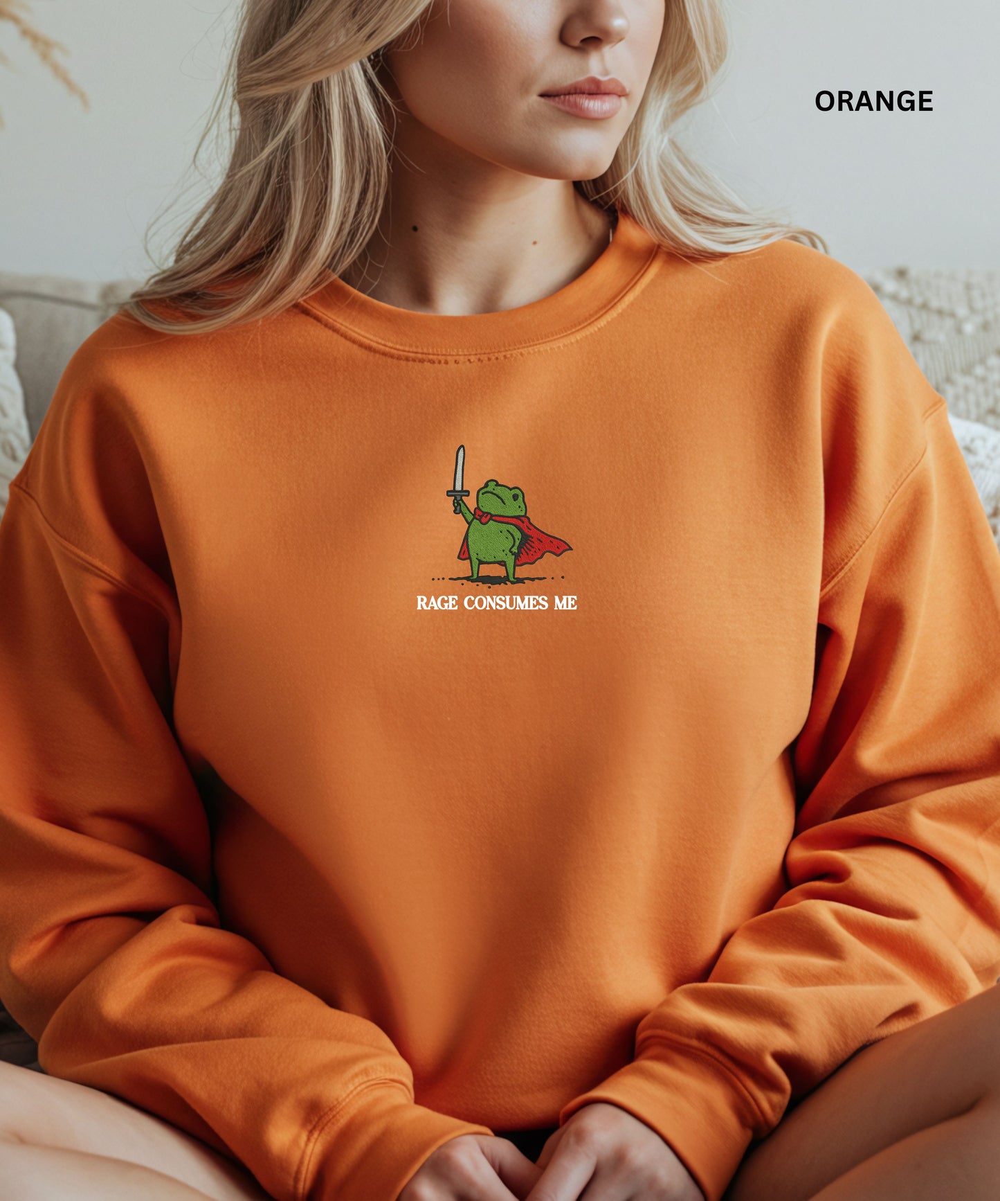 Rage consumes me Frog Warrior Sweatshirt