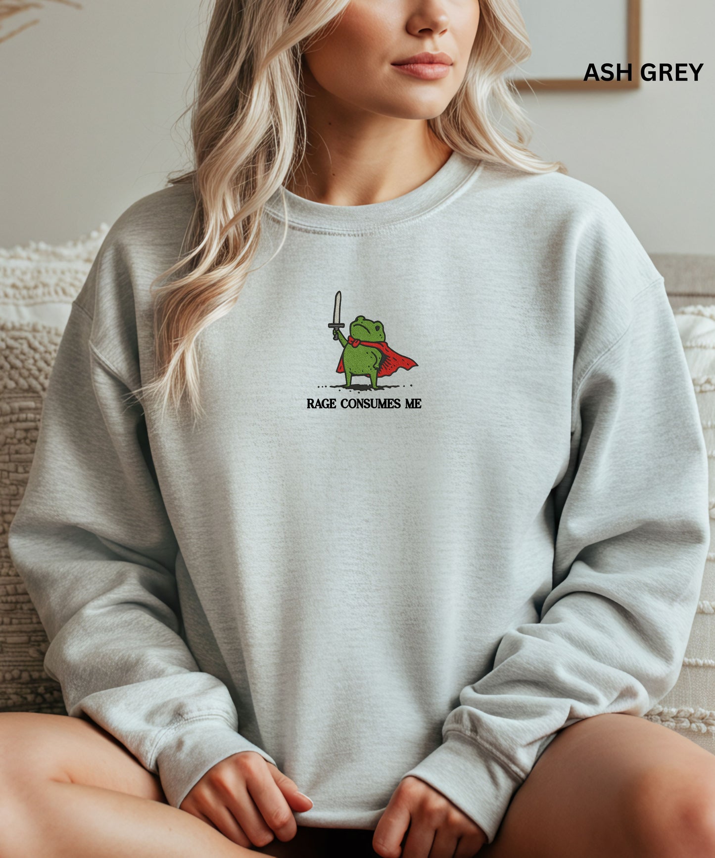 Rage consumes me Frog Warrior Sweatshirt
