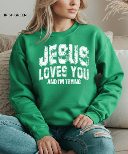 Jesus Loves You Crewneck Sweatshirt
