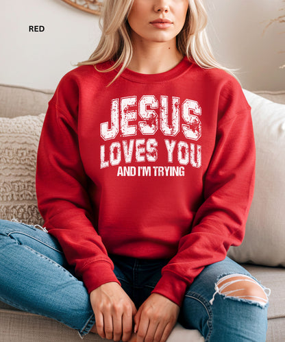 Jesus Loves You Crewneck Sweatshirt