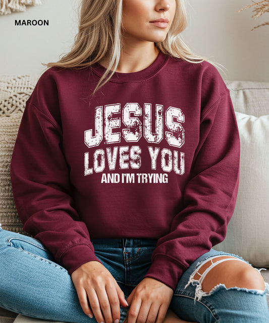 Jesus Loves You Crewneck Sweatshirt