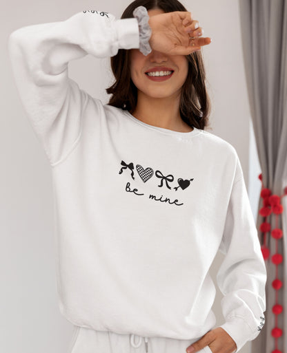 Be Mine embroidered Crewneck Sweatshirt