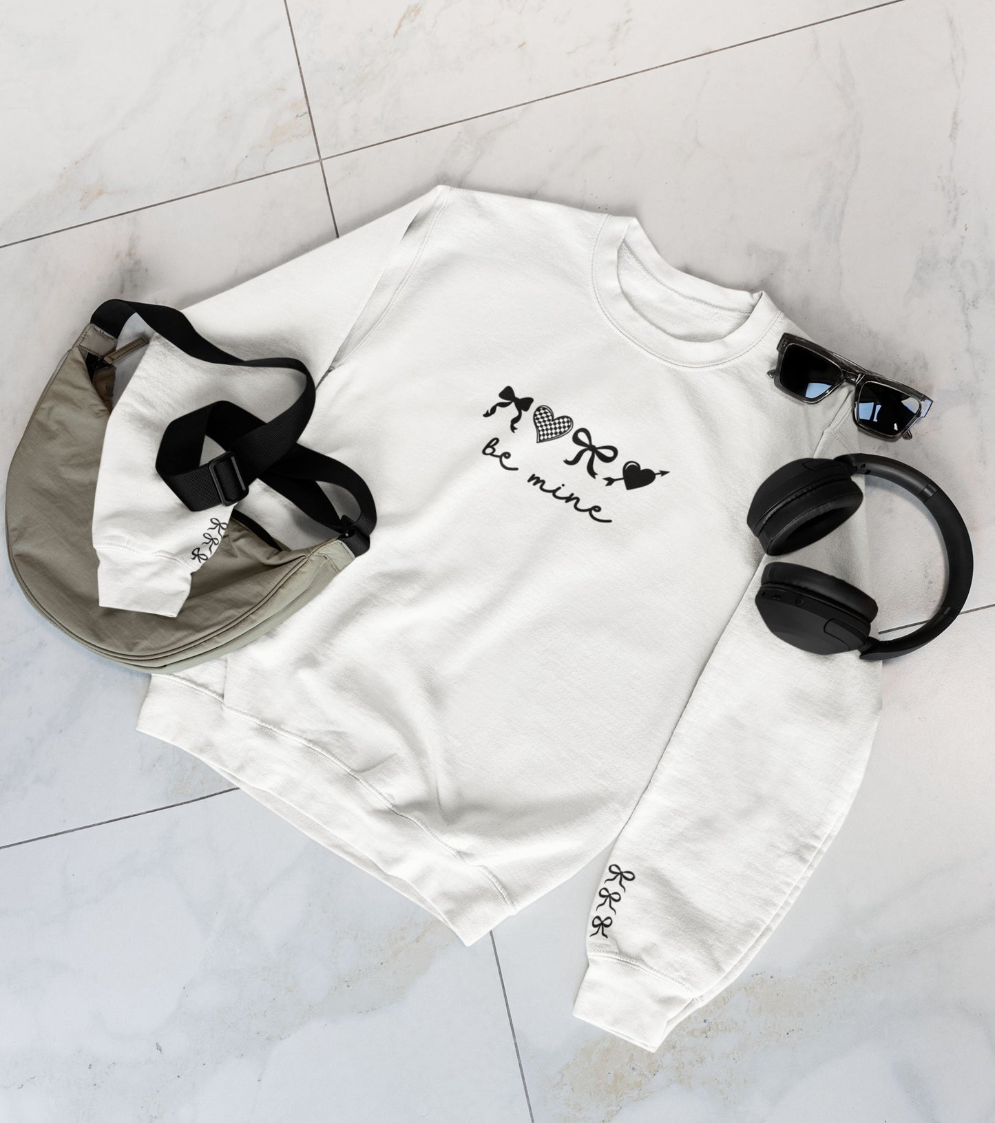 Be Mine embroidered Crewneck Sweatshirt