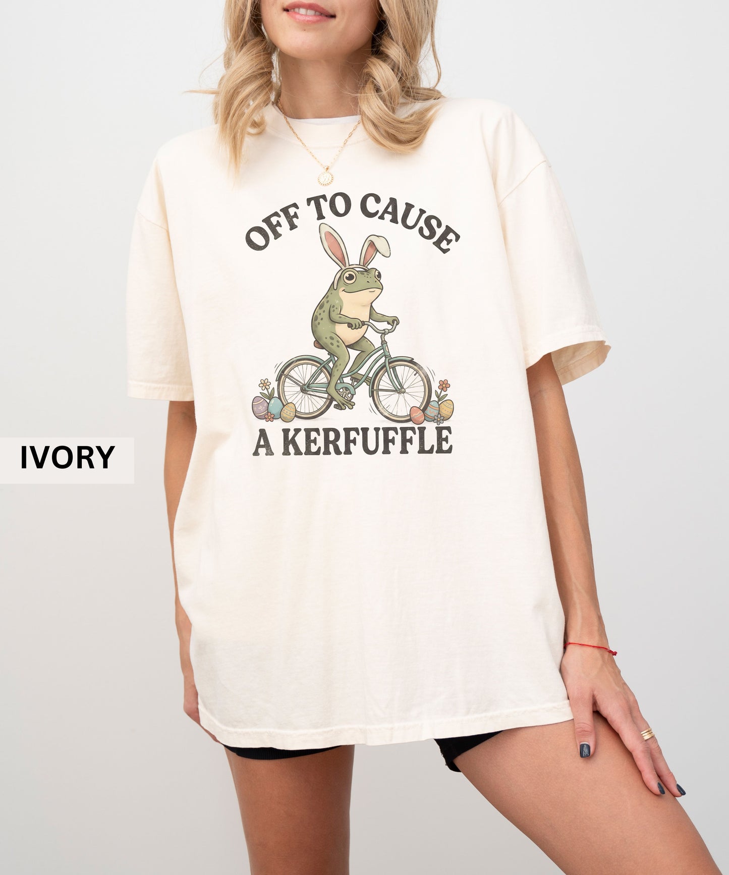 Off to Cause a Kerfuffle Frog T-Shirt