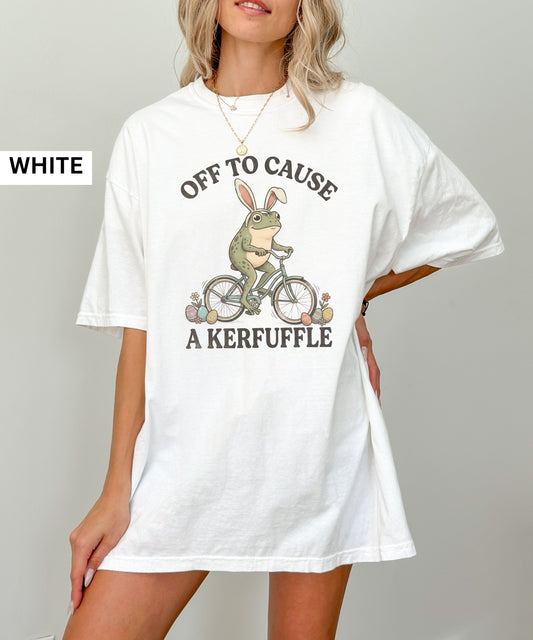 Off to Cause a Kerfuffle Frog T-Shirt