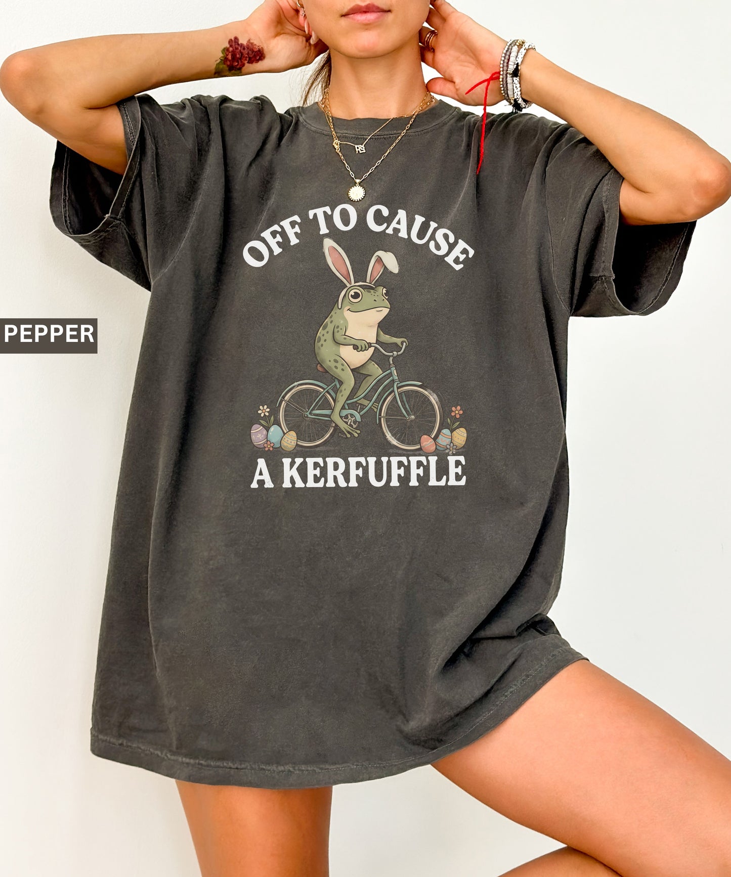 Off to Cause a Kerfuffle Frog T-Shirt