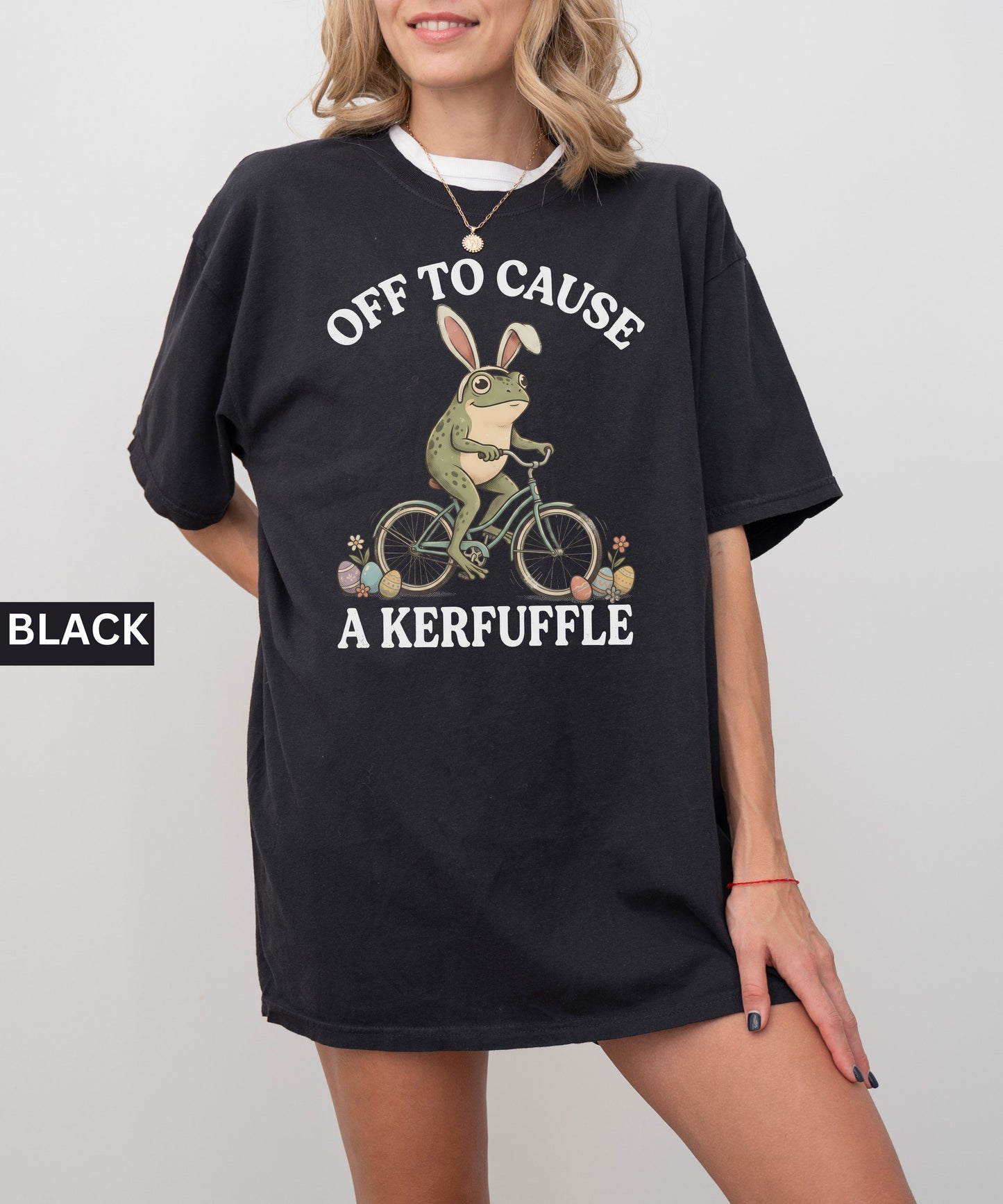 Off to Cause a Kerfuffle Frog T-Shirt