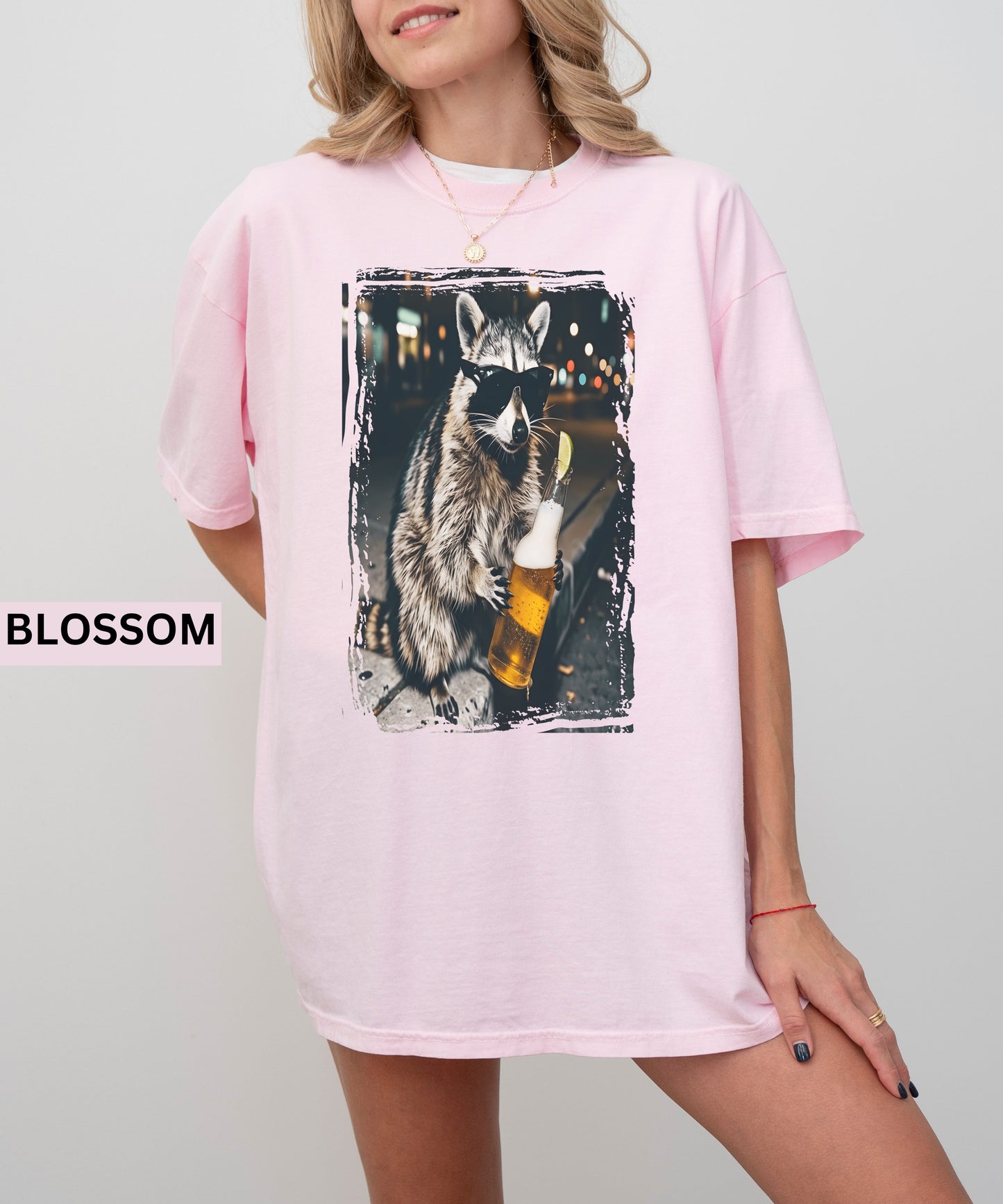 Cool Raccoon Drinking Beer T-Shirt