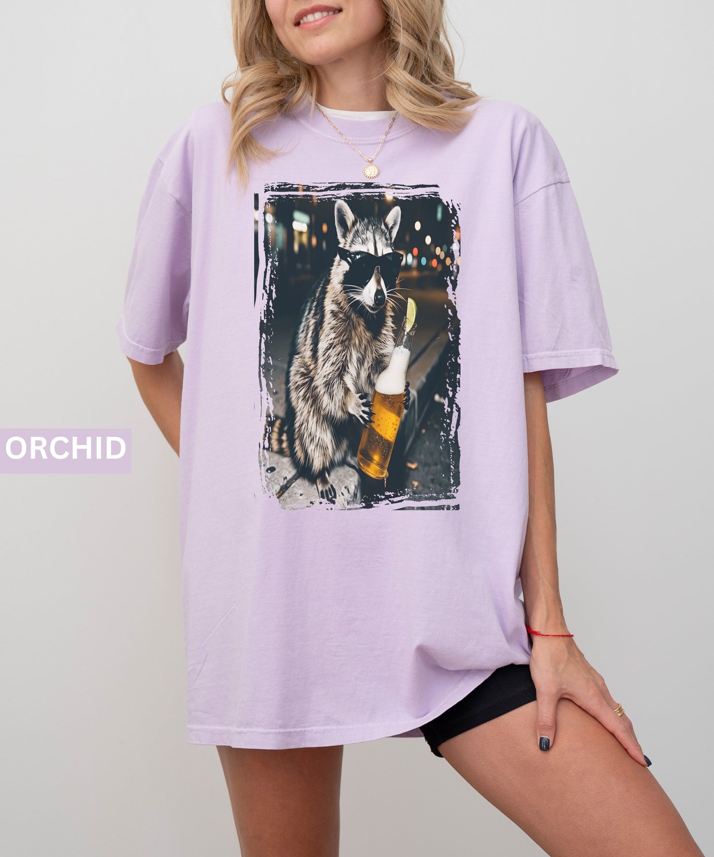 Cool Raccoon Drinking Beer T-Shirt