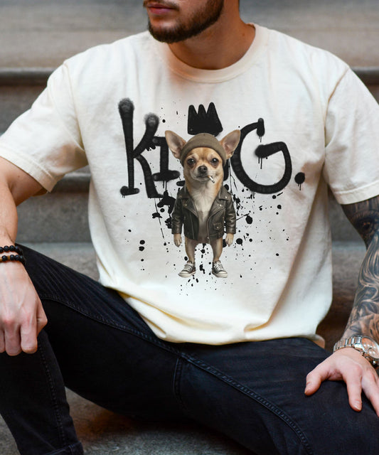 Cool Chihuahua King Graphic T-Shirt