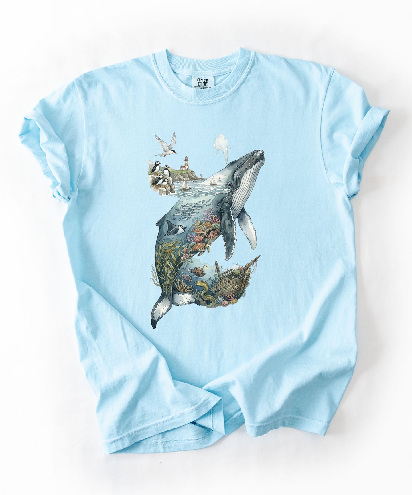 Whale Ocean Scene T-Shirt