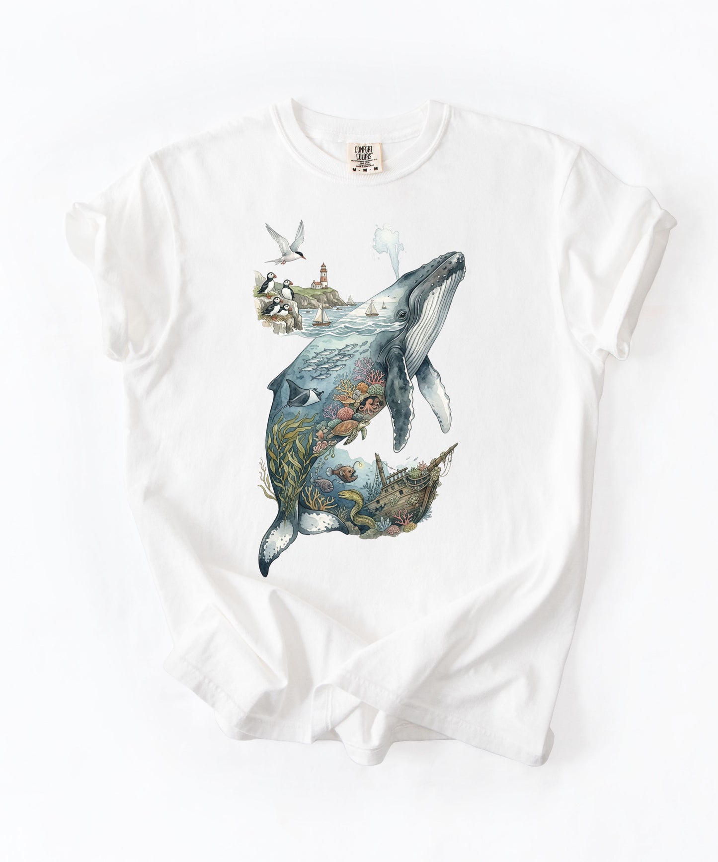 Whale Ocean Scene T-Shirt