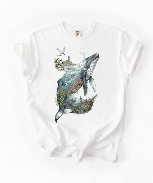 Whale Ocean Scene T-Shirt