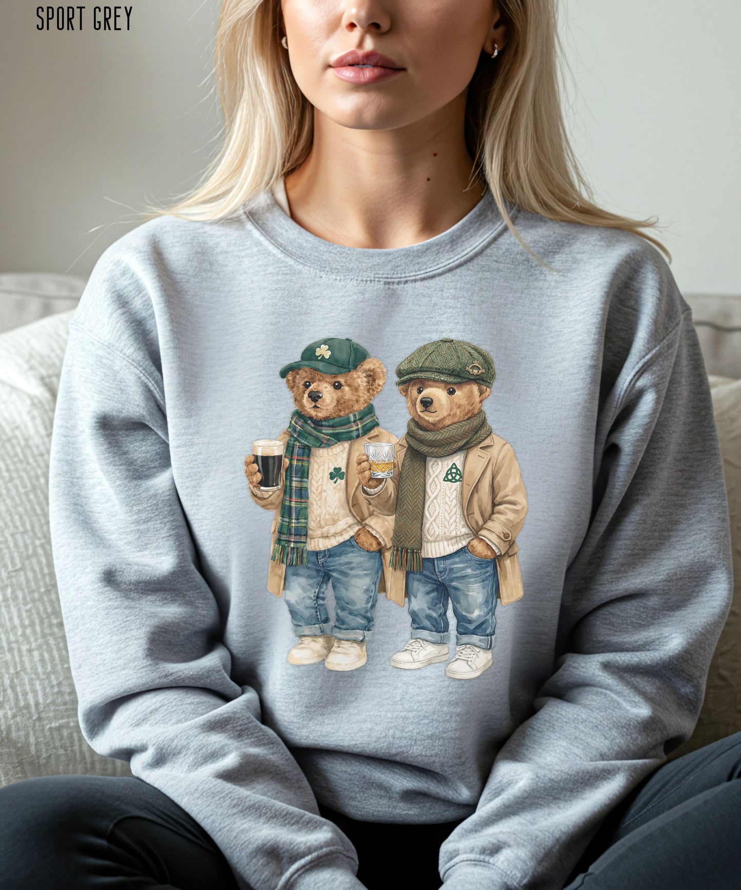 Preppy Lucky Teddy Bear Sweatshirt
