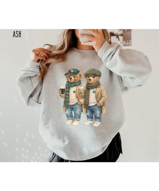 Preppy Lucky Teddy Bear Sweatshirt